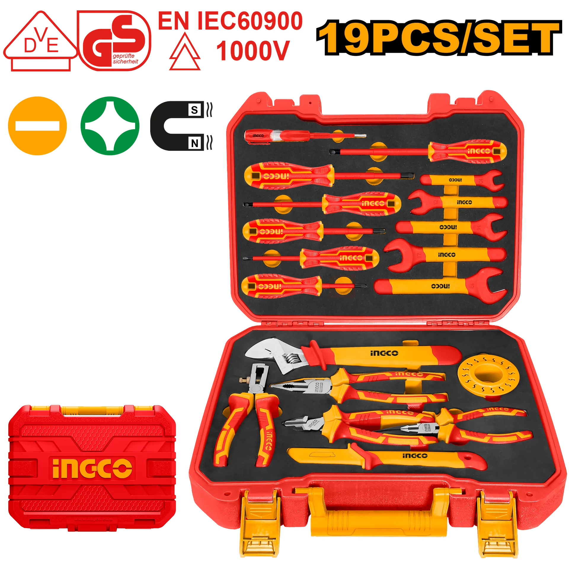 VDE elektricist set INGCO 19/1 HKITH1901