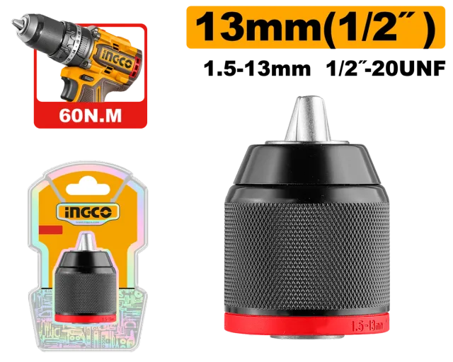 ФУТЕР ЗА БОРМАШИНА МЕТАЛЕН 13mm ДО 60Nm INGCO KC13201