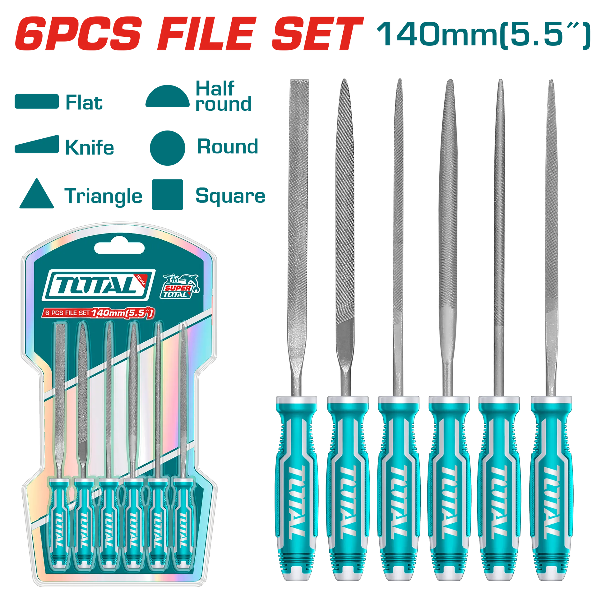 Raspa metal TOTAL 6/1 komplet mini – THT91462