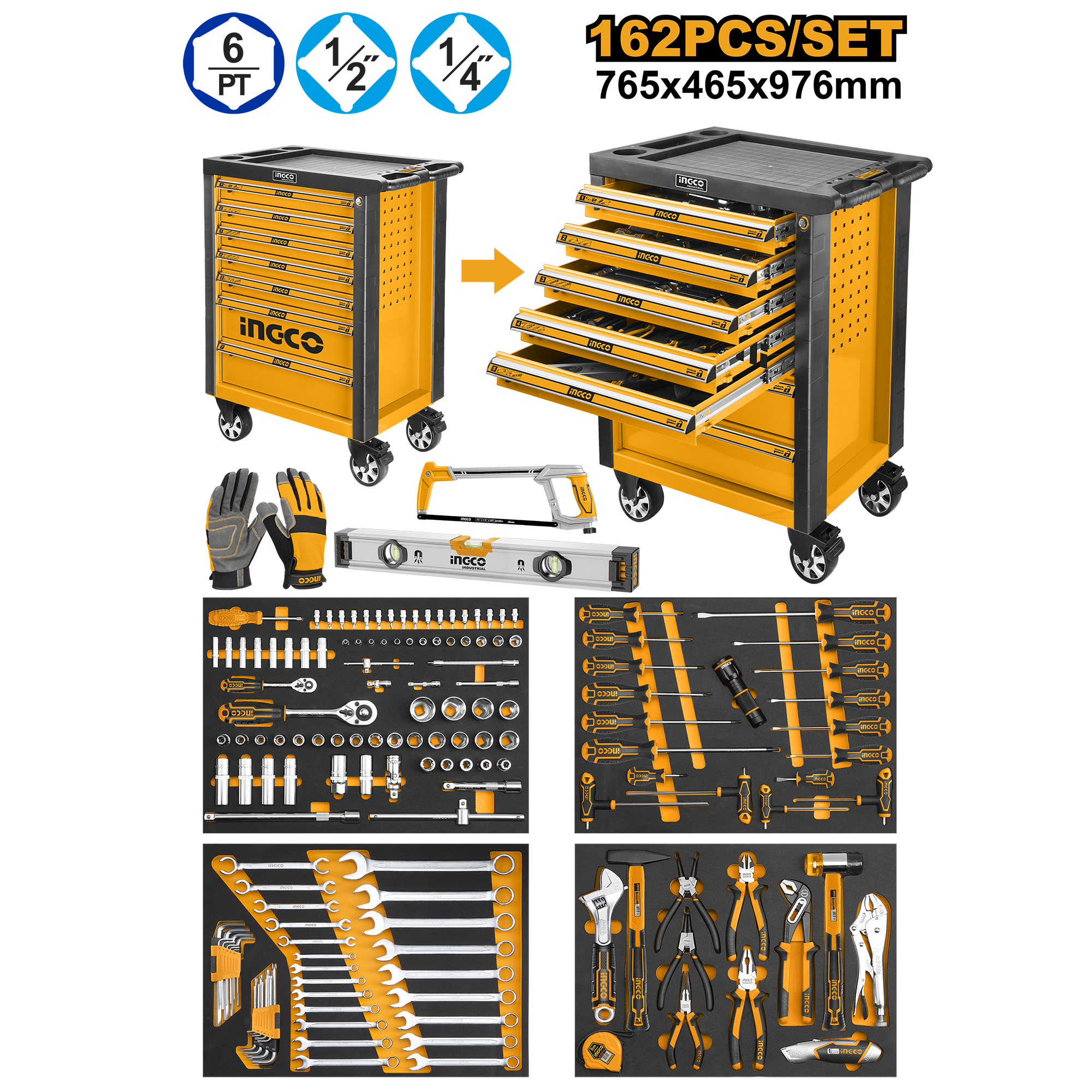 КУТИЈА ЗА АЛАТ 162PC INGCO HTCS271621