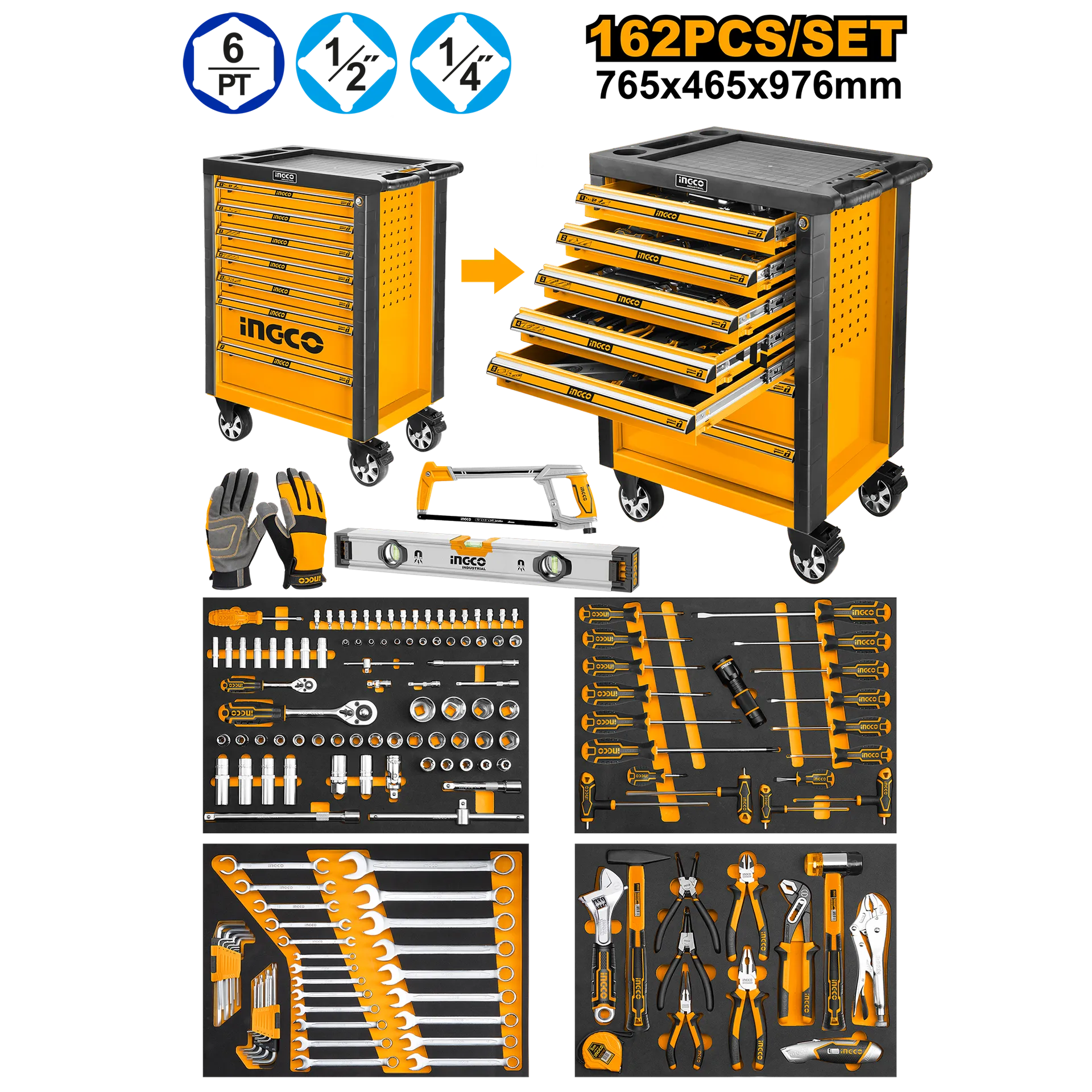 КУТИЈА ЗА АЛАТ 162PC INGCO HTCS271621