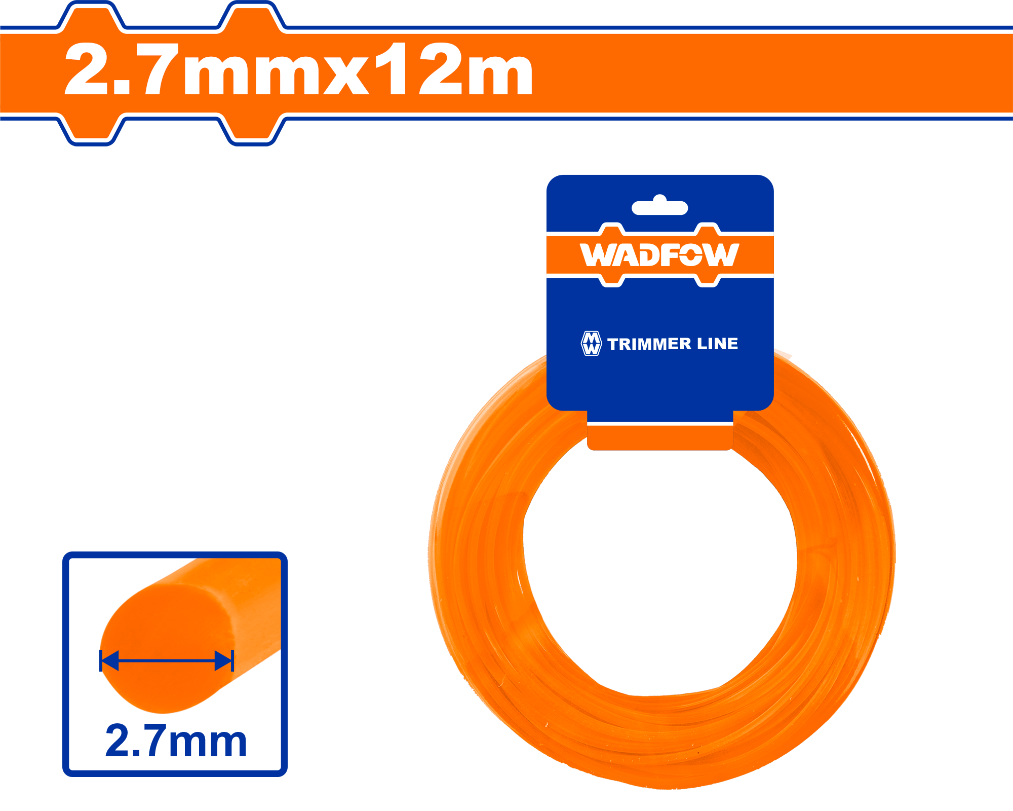 Kordon për trimmer 2.7mm 12m WADFOW WNG1132