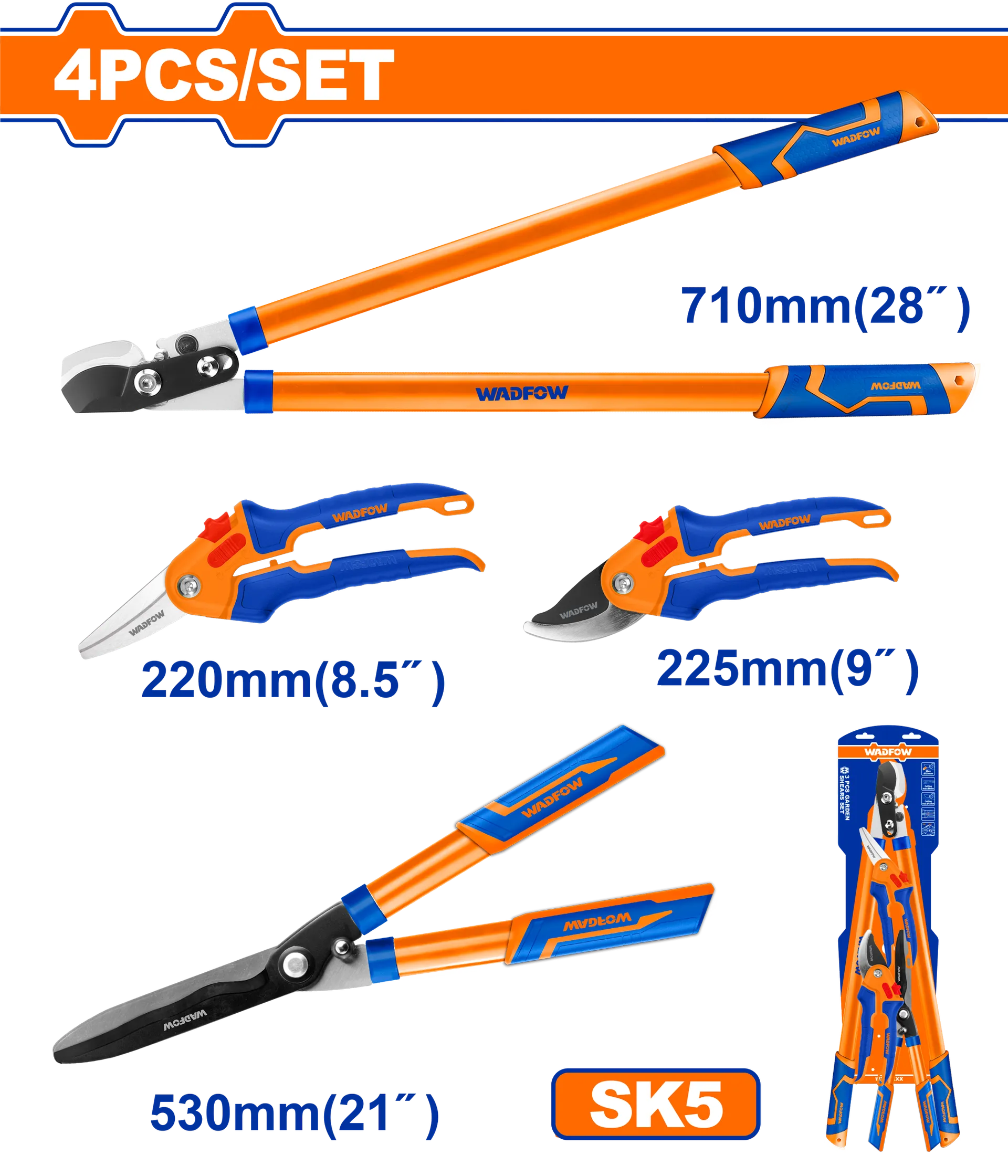Set 4/1 gërshërë kopje gradine WADFOW WPR3E04