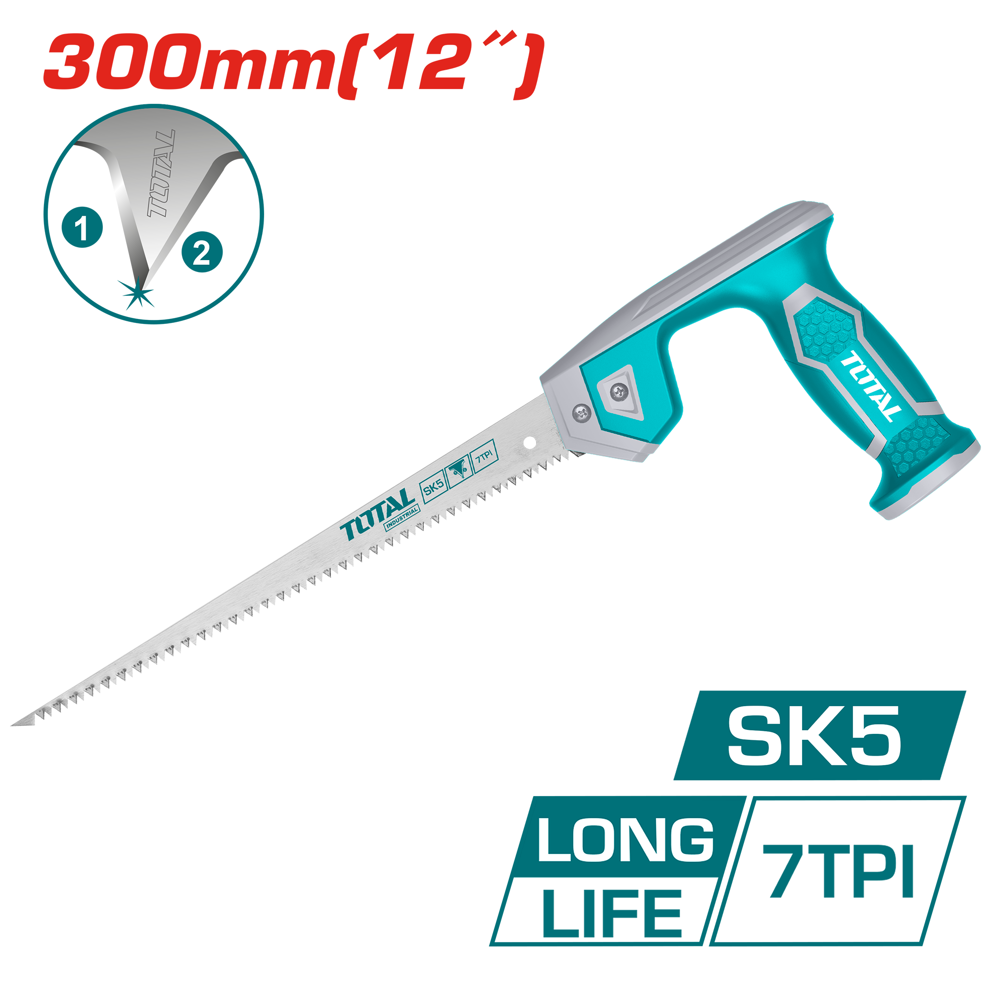 Sharrë e dorës 300mm 7TPI gipskarton TOTAL THCS3006