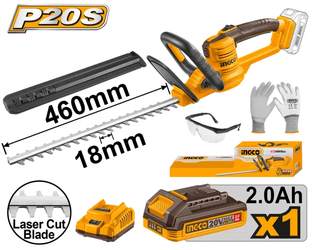 БАТЕРИСКА НОЖИЦА ЗА ОГРАДА 20V 1×2.0Ah БАТЕРИЈА INGCO CHTLI20461