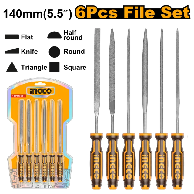 Pilë për metal mini INGCO 6/1 set HKTF63