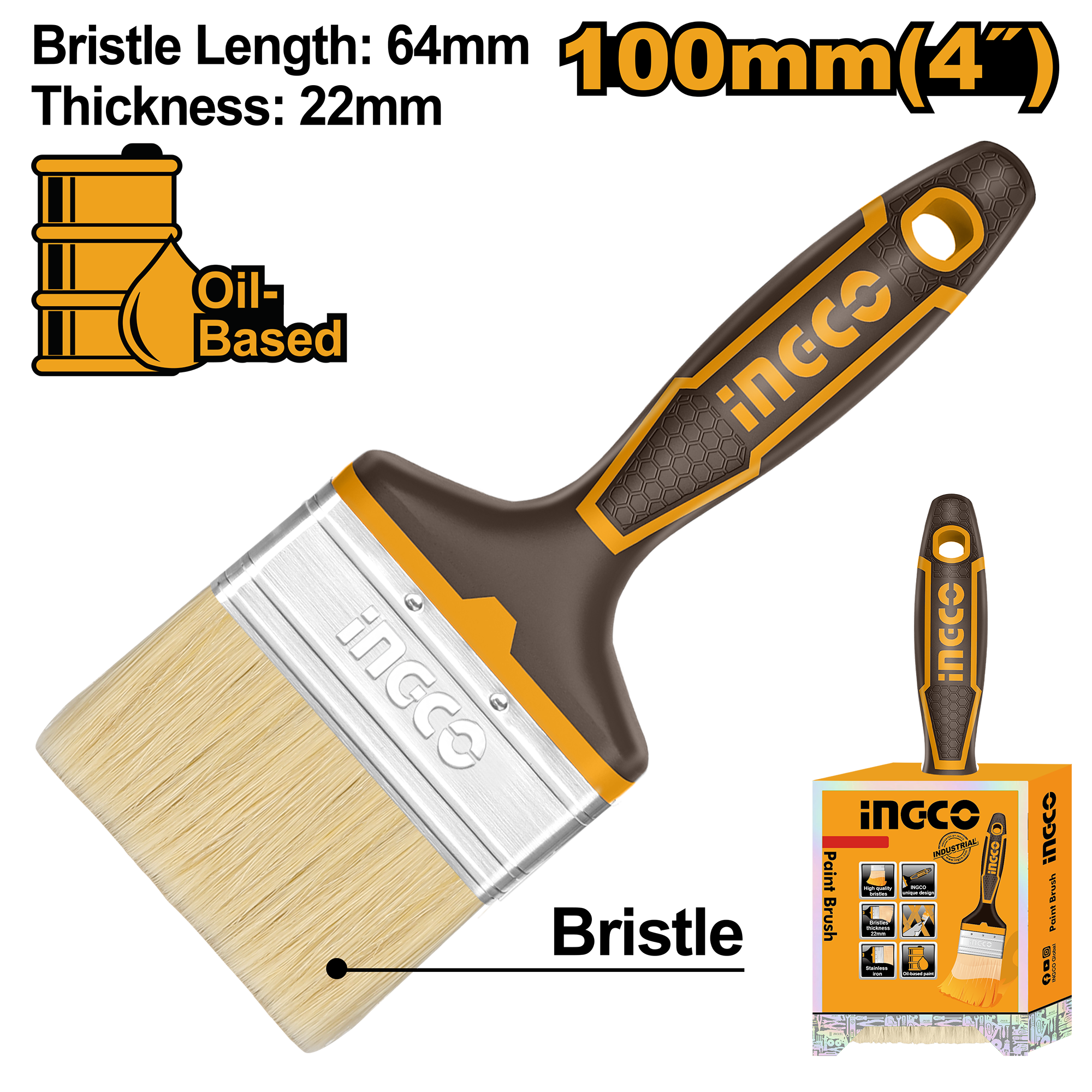 Furçë për bojitje 100mm INGCO CHPTB8704