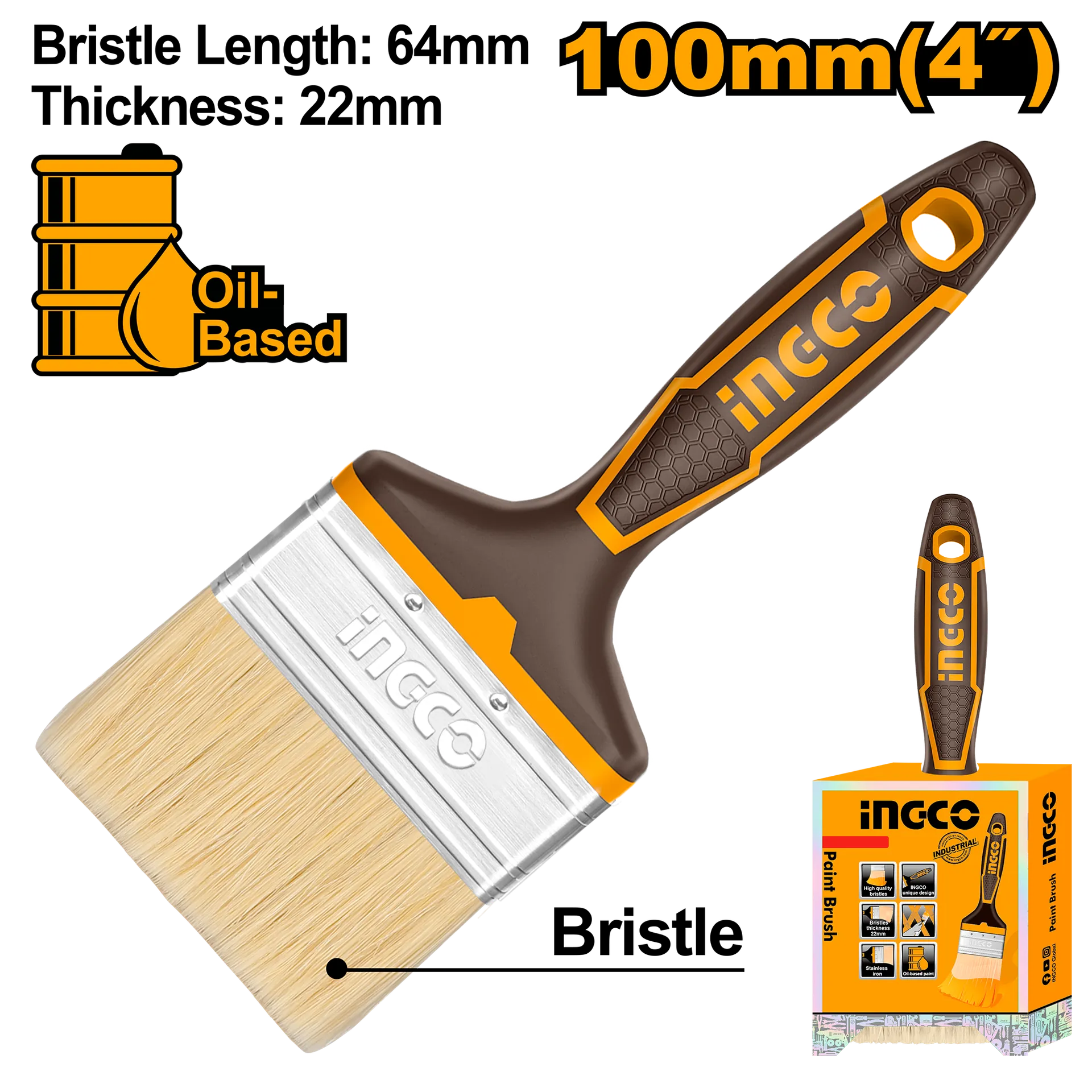 Furçë për bojitje 100mm INGCO CHPTB8704