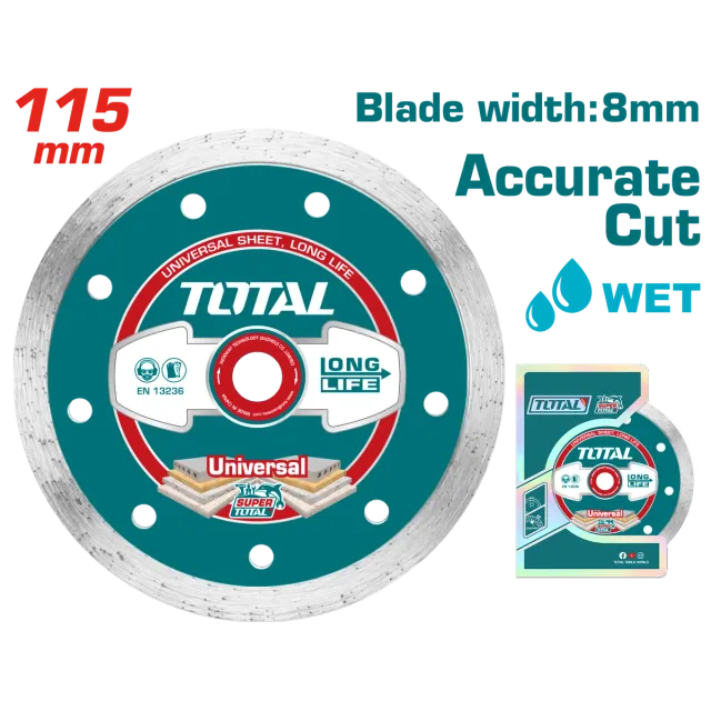 ДИЈАМАНТСКИ ДИСК ЗА ПЛОЧКИ TOTAL 115mm – TAC2121153