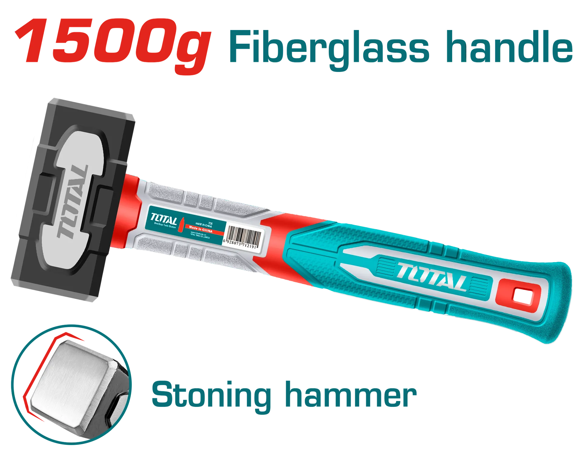Çekiç kalapak 1.5 KG dorezë fiberglas TOTAL THSTH61500