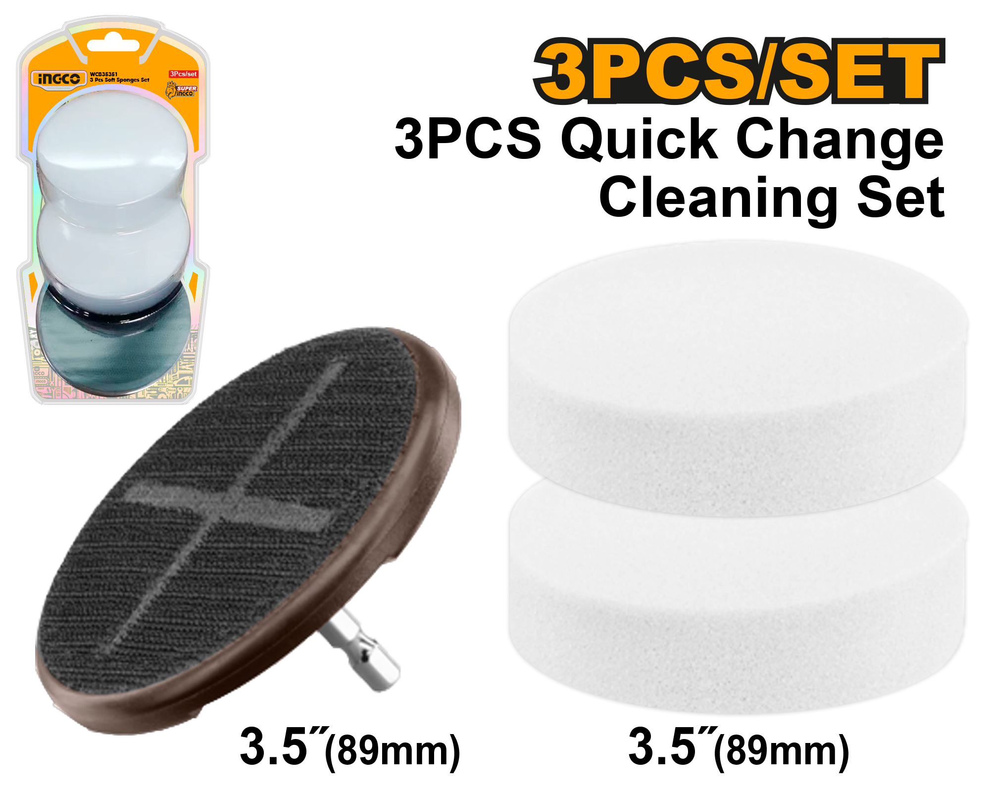 Set poletuese shpunje INGCO 3/1 WCB35351
