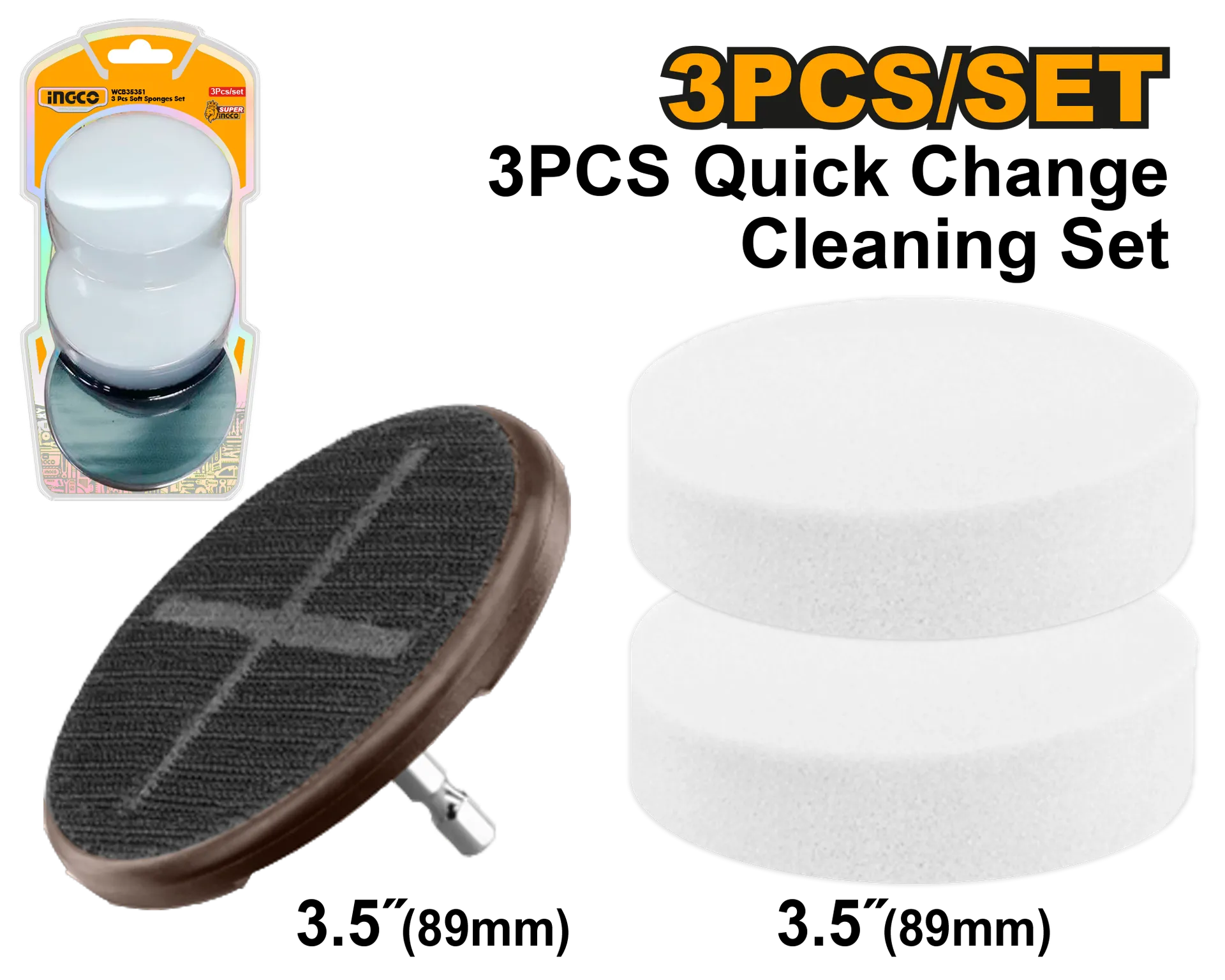 Set poletuese shpunje INGCO 3/1 WCB35351