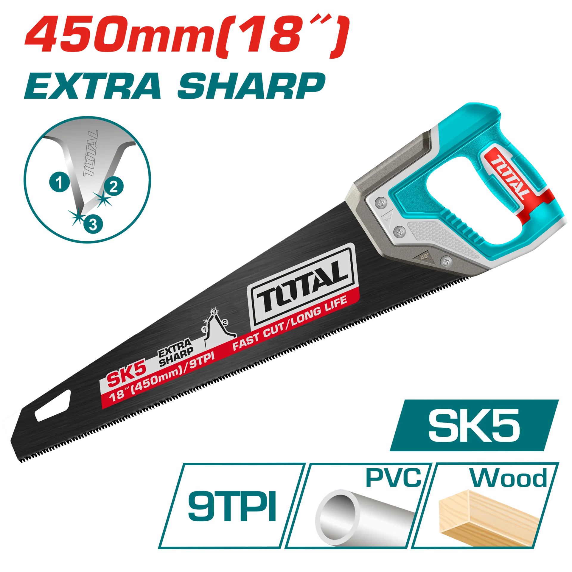 Sharrë dore 450mm profesional TOTAL THT55188