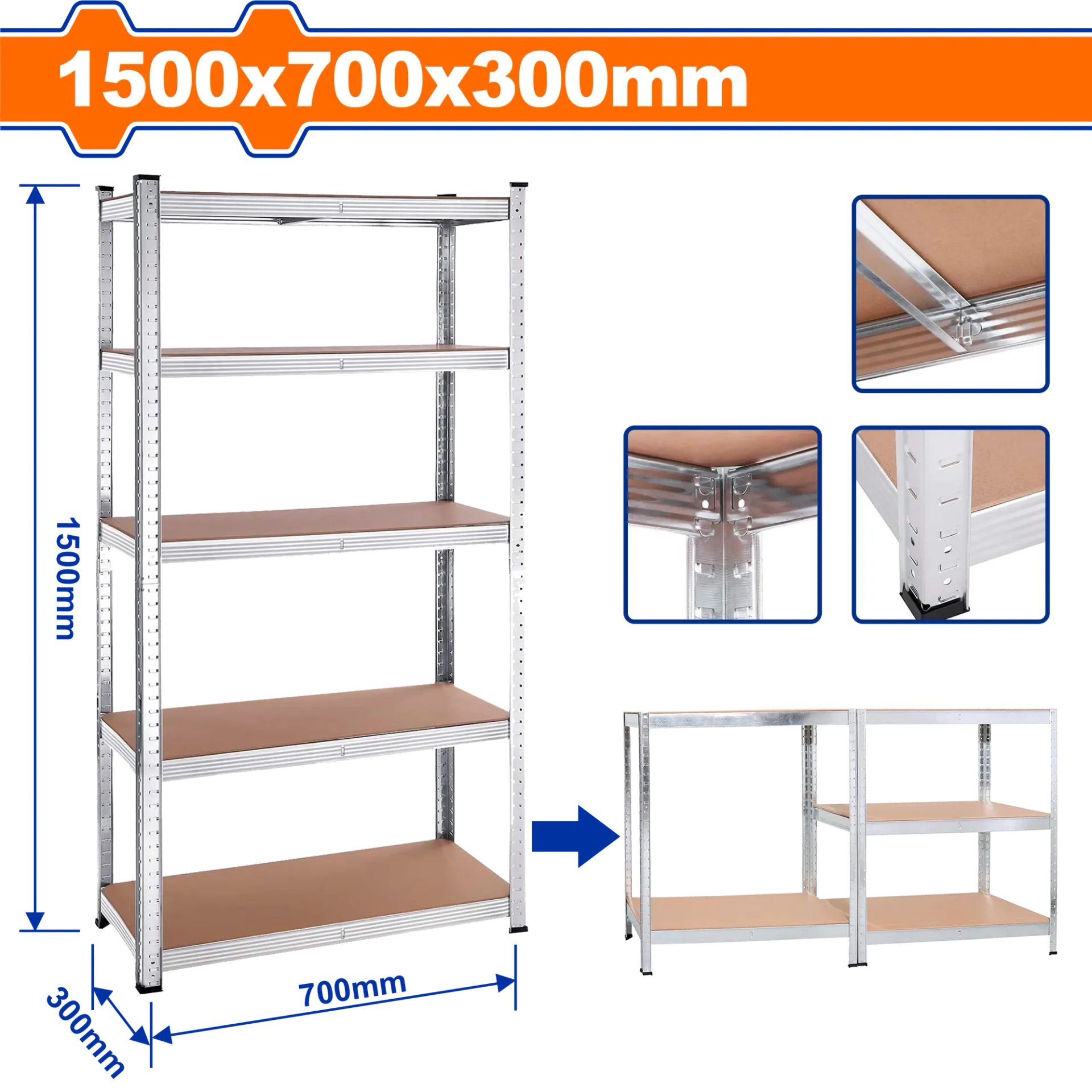 Рафт 1500x700x300mm 175kg WADFOW WTS1A73