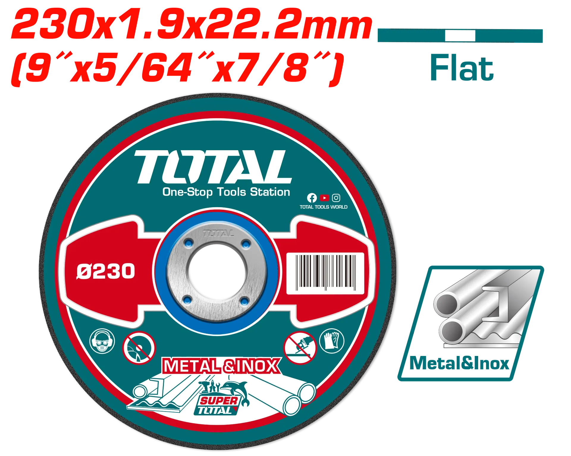 Guri TOTAL për bluarje 230×1.9mm TAC2212303