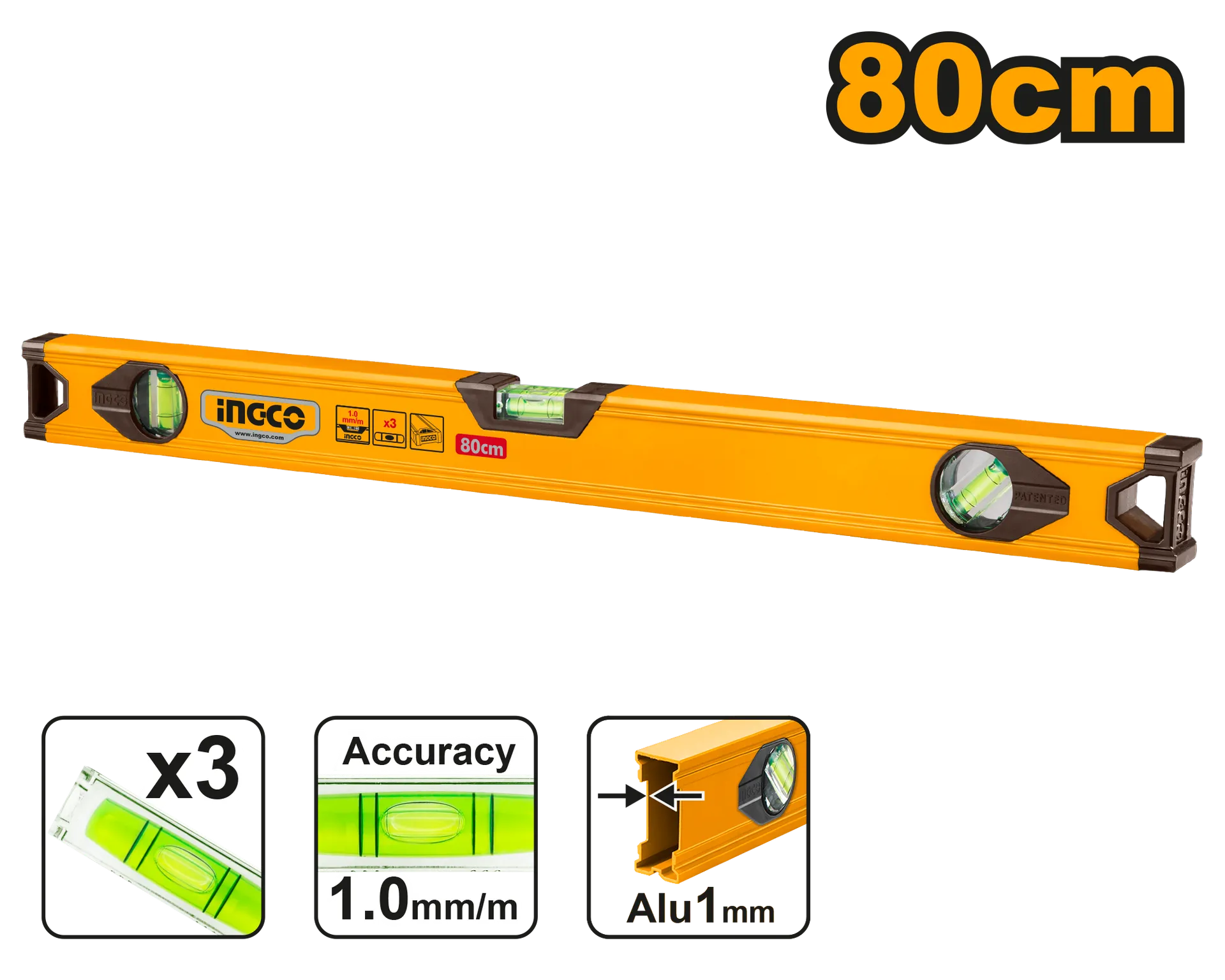 Nivel ujë matës INGCO 80CM HSL18080