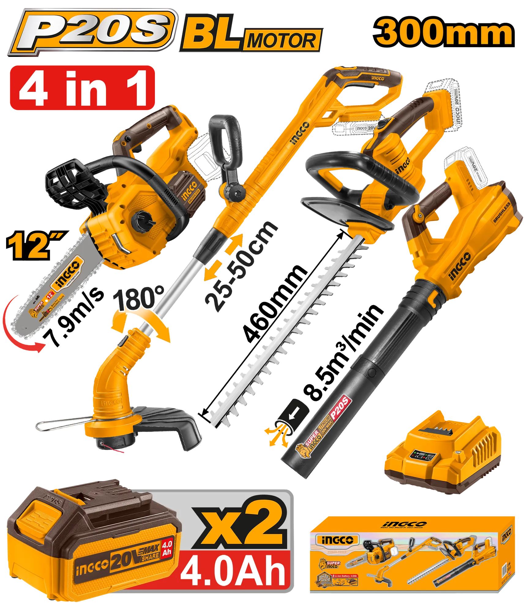 Grupi kopshtesh 4/1 INGCO COSLI250496