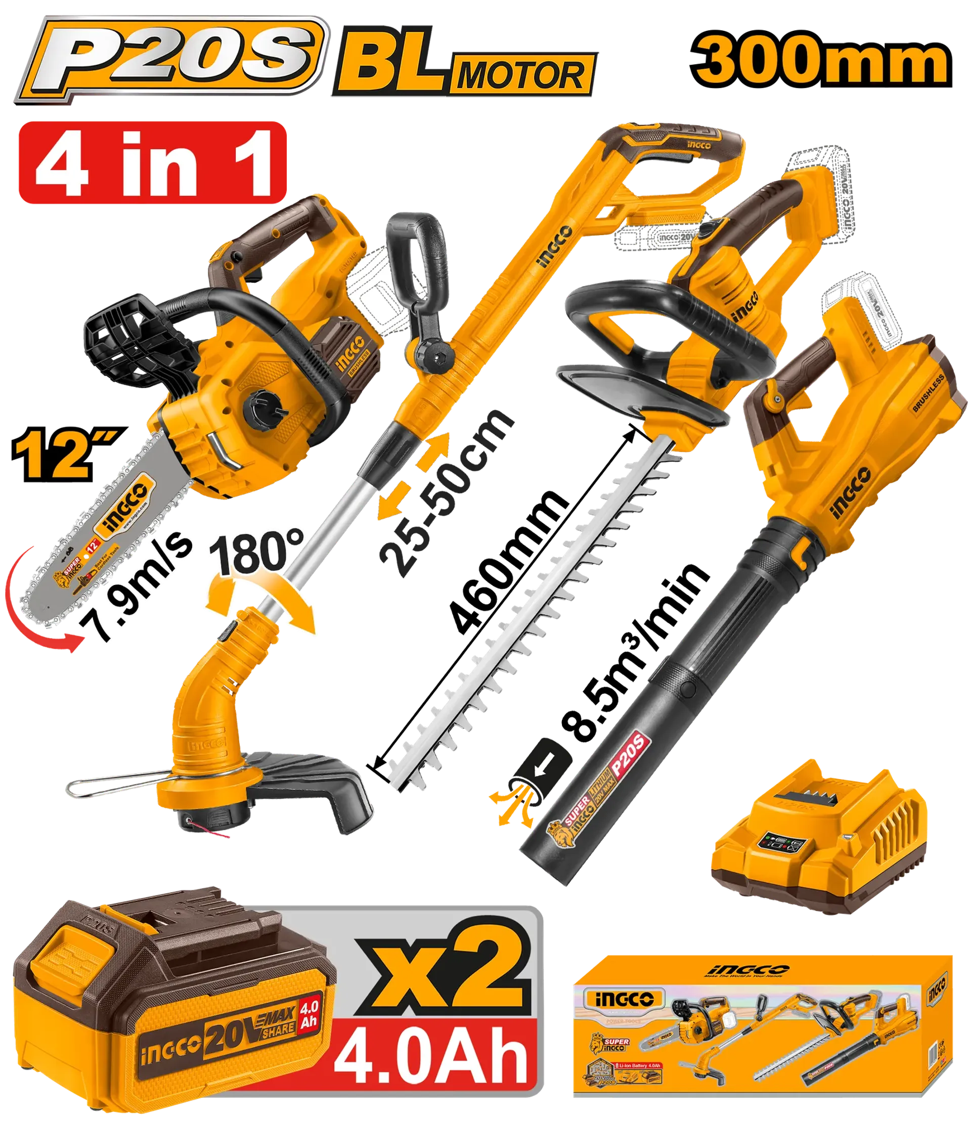 Grupi kopshtesh 4/1 INGCO COSLI250496