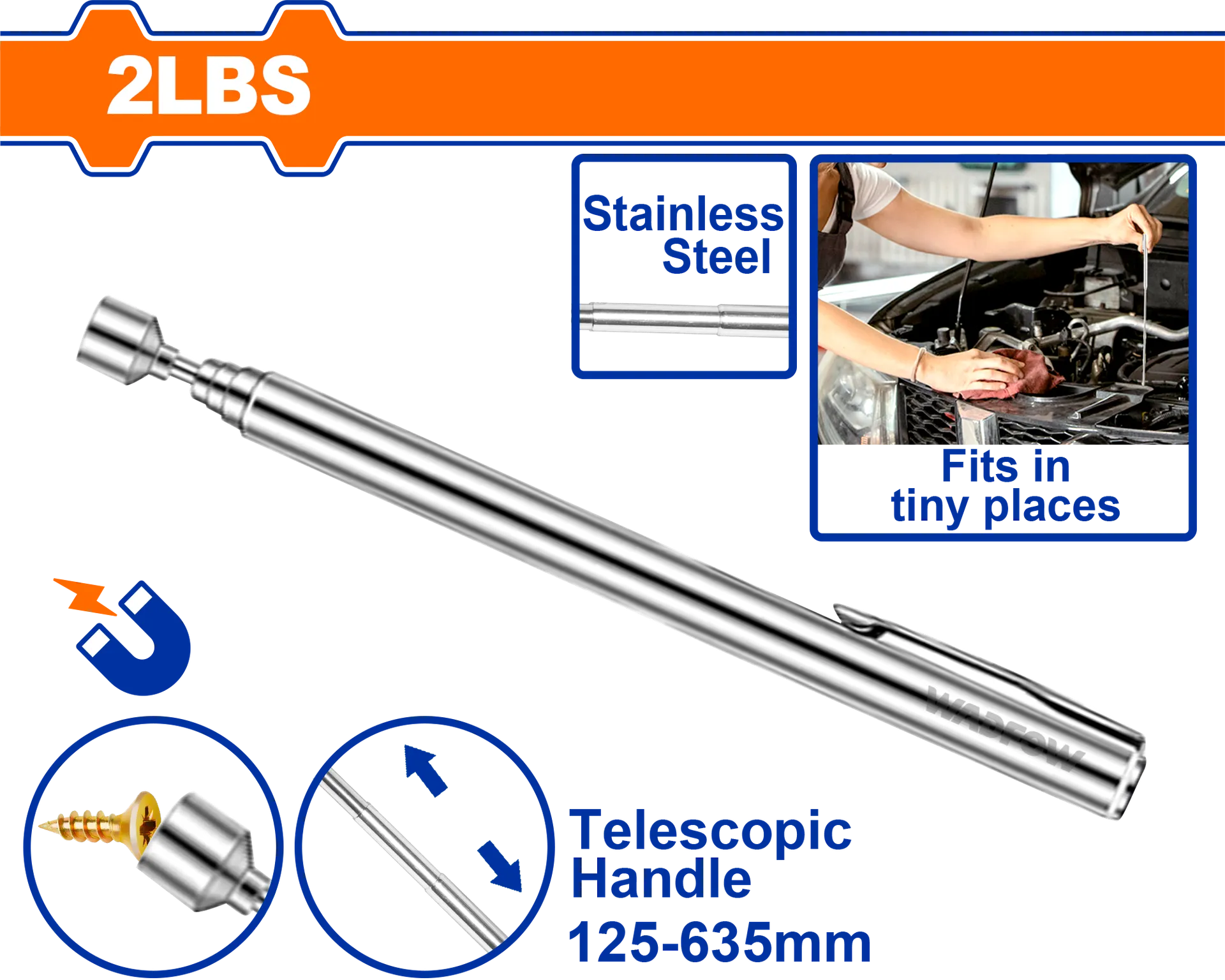 ТЕЛЕСКОПСКИ МАГНЕТ 1kg 140-625mm WADFOW WME1602