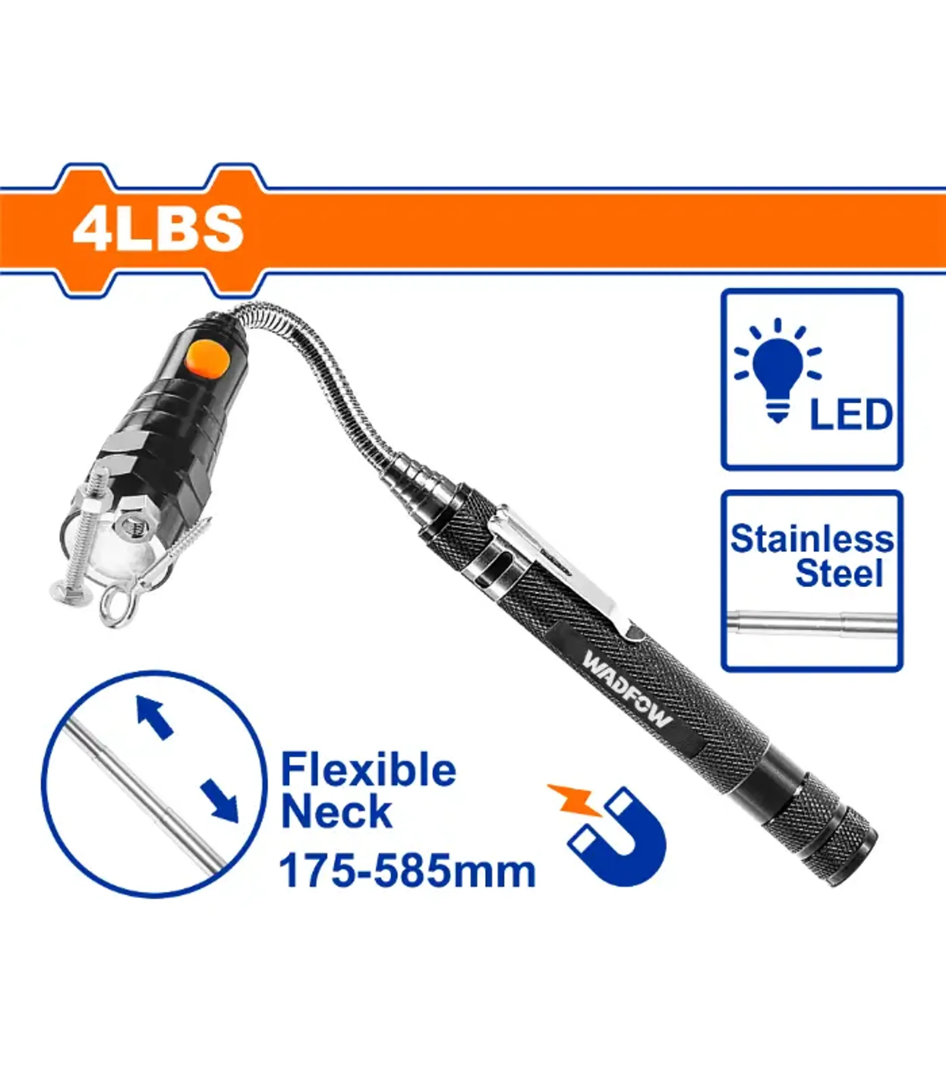 Magnet teleskopik me dritë LED 175-585mm WADFOW WME3604