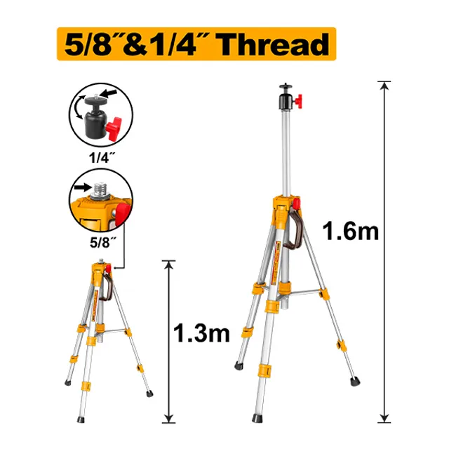 Trekëmbësh për nivelues 5/8″ & 1/4″ INGCO HLLT01573