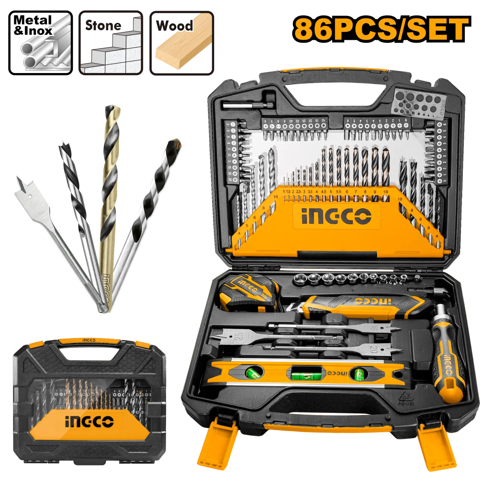 Set INGCO 86/1 puçka + pinca HKTAC010861