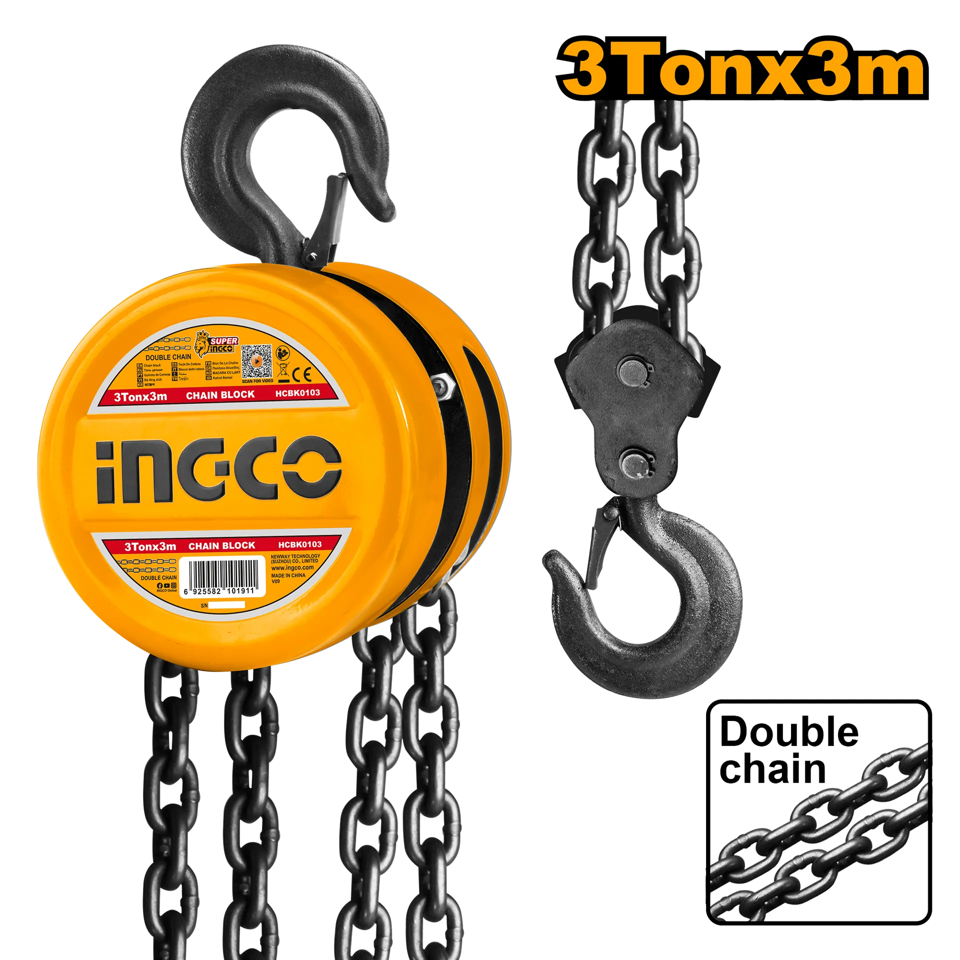 Rrotullues flasjenzug 3T INGCO HCBK0103