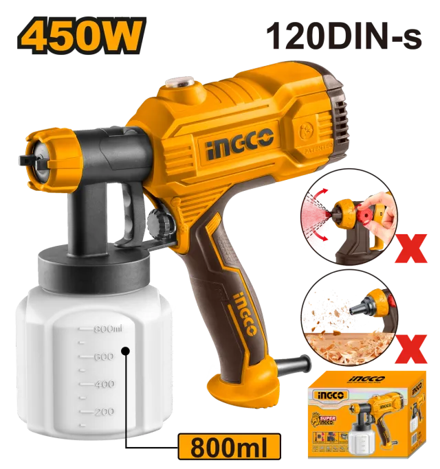 Електричен пиштол за фарбање 450W INGCO SPG3508