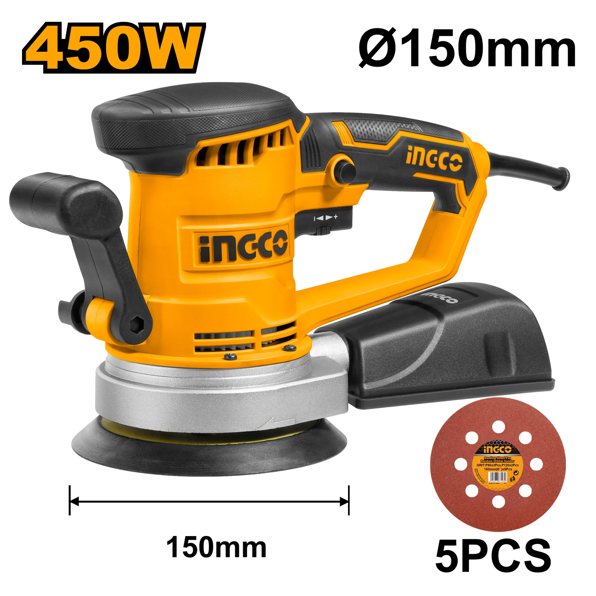 Brusilka orbitale vibracionale 450W INGCO RS4508