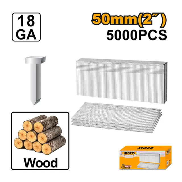 МУНИЦИЈА 18GA 50mm ШАЈКИ ИГЛИЦИ 5000 П. INGCO ANA18501