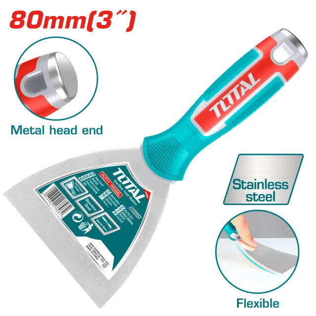 ШПАКЛА 80mm НЕРЃОСУВАЧКИ ЧЕЛИК TOTAL THT83806