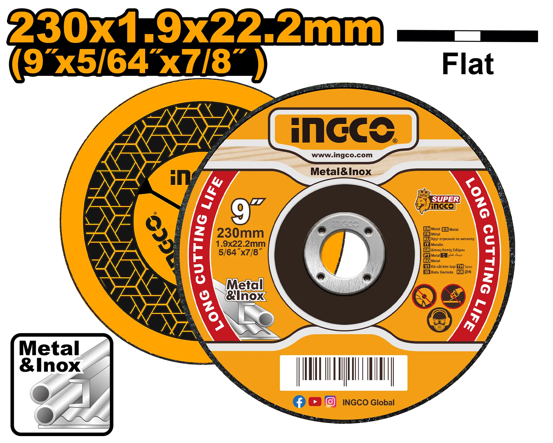 INGCO КАМЕН 230×1.9 MCD302303
