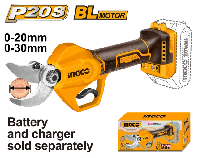 БАТЕРИСКИ НОЖИЦИ ЗА ГРАНКИ 0-30mm 20V СОЛО БЕЗ БАТЕРИИ INGCO CSSLI20308