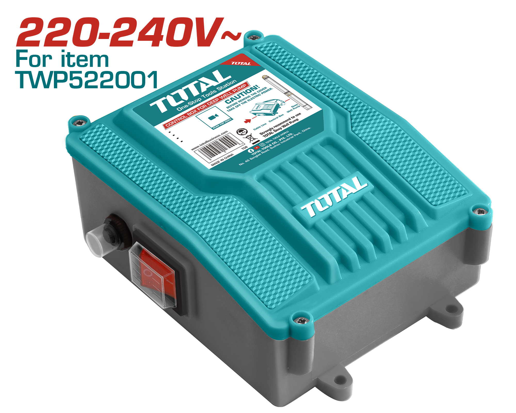 Pompë zhytëse për ujin РАКЕТА 2200W + skllopka TOTAL TWP522001-SB