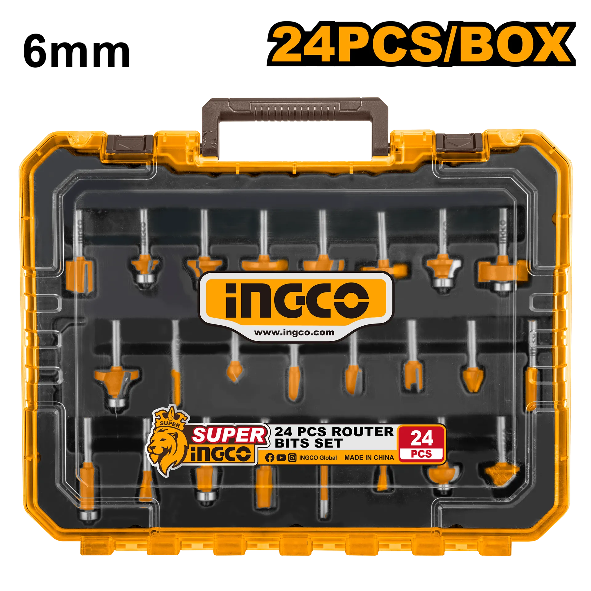 Seti 24/1 biçak rrotullues 6mm INGCO AKRT24062