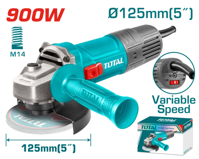 ЕЛЕКТРИЧНА АГОЛНА БРУСИЛКА 900W F125mm TOTAL TG109125565