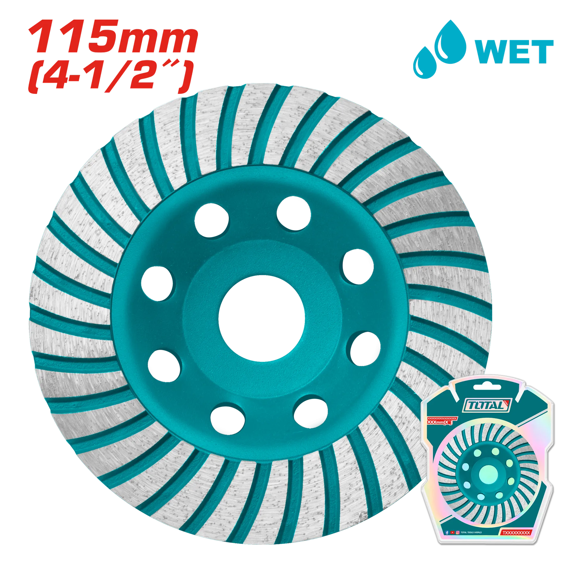 Guri për shlirje beton TOTAL 115mm TAC2411151