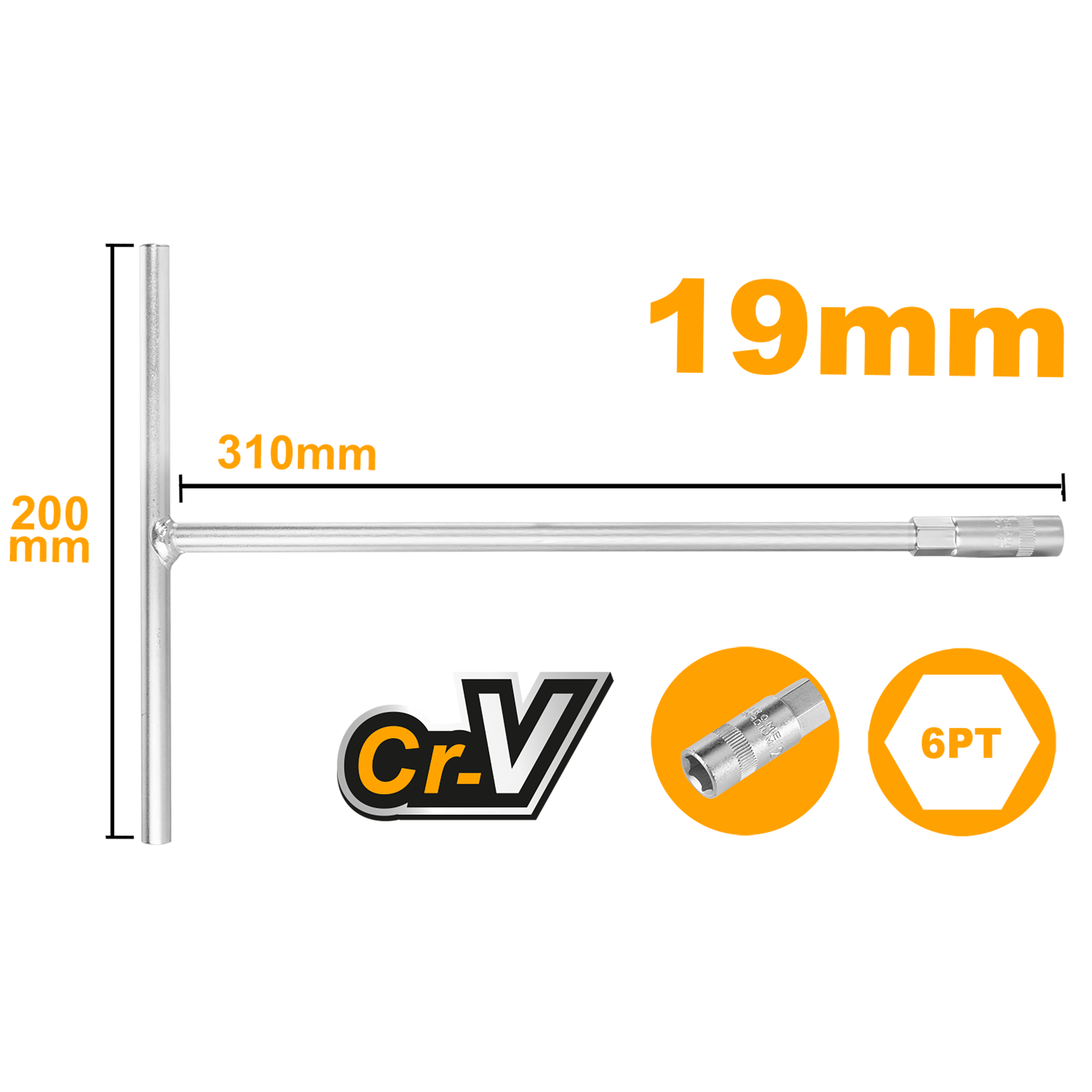 Çelës me T 19mm INGCO HTSW1908