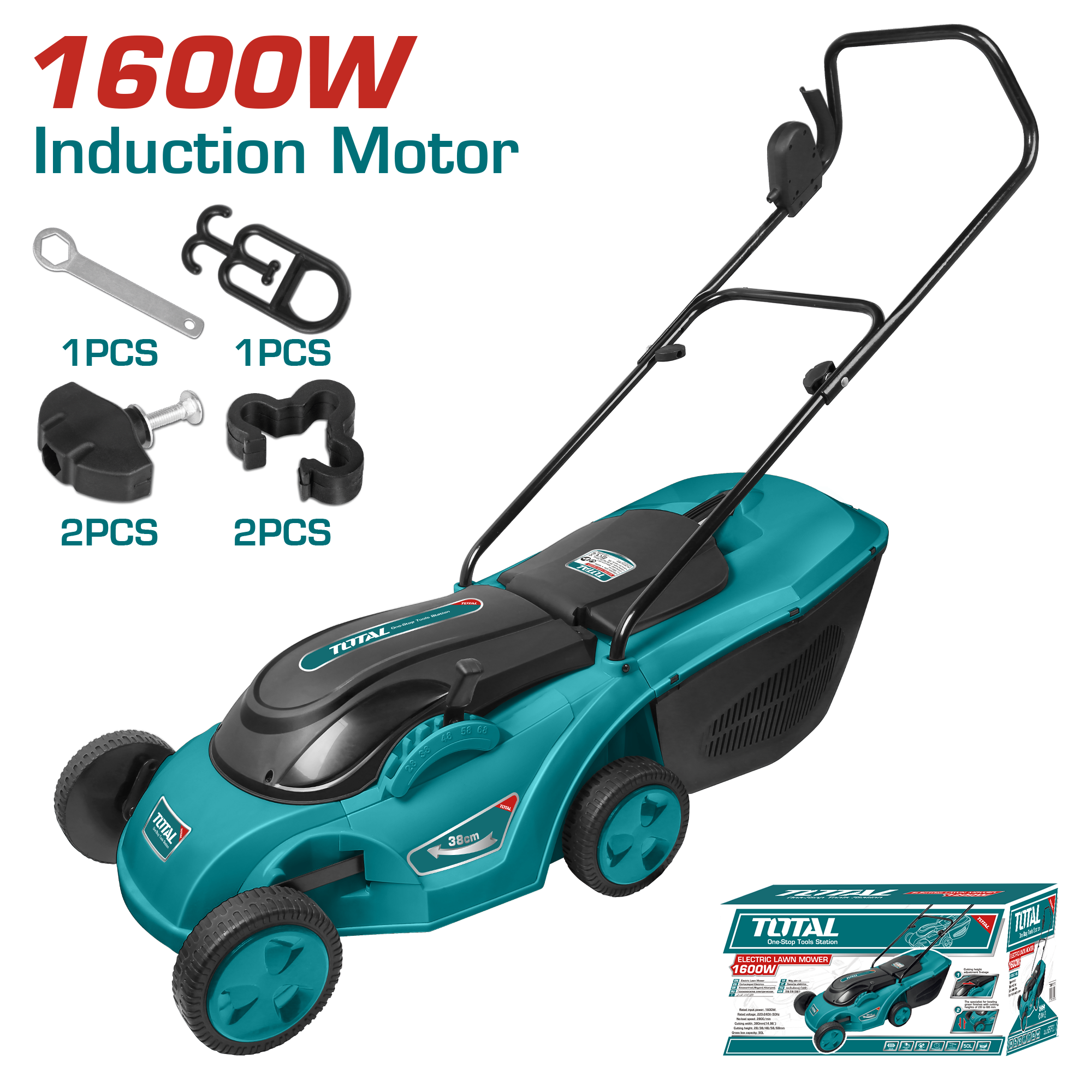 Prerja bote 1600W motor induktiv TOTAL TGT616151
