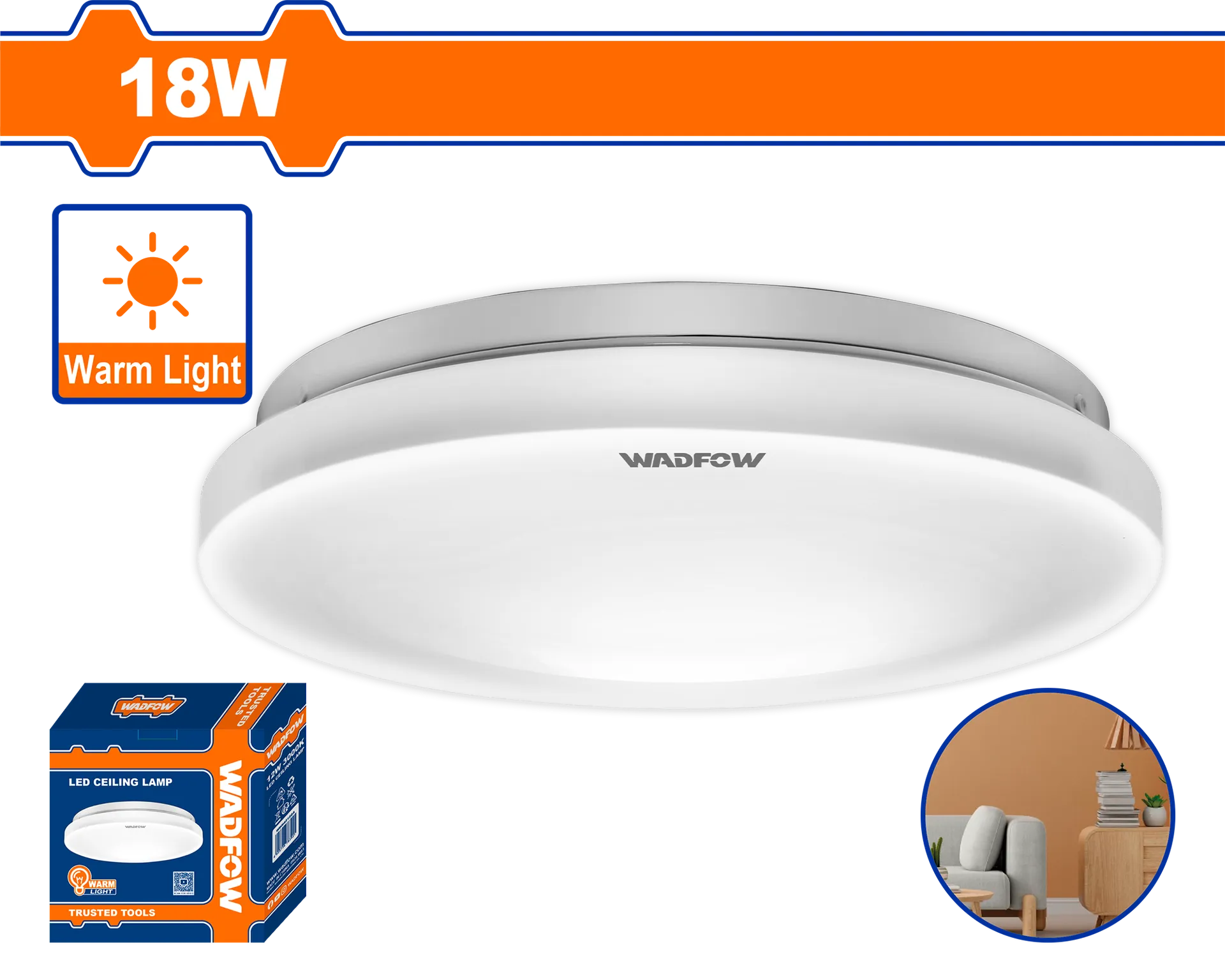 ЛЕД ПЛАФОЊЕРКА 18W – 3000K WADFOW WDN45182A