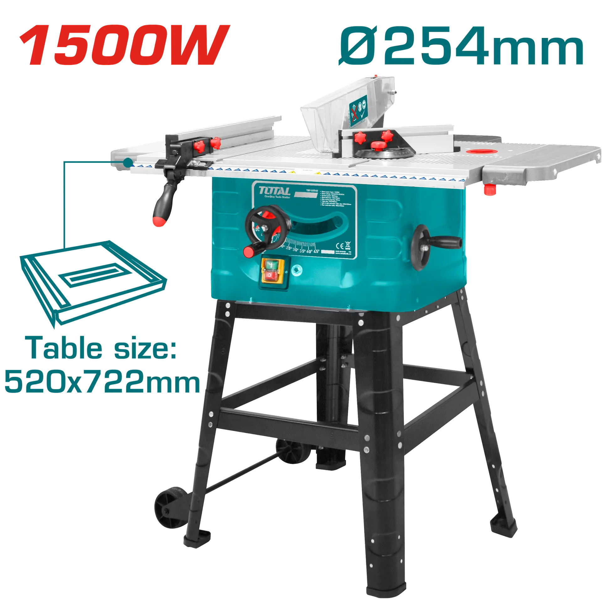 Sharr stoli 1500W 254mm TOTAL TS5152542