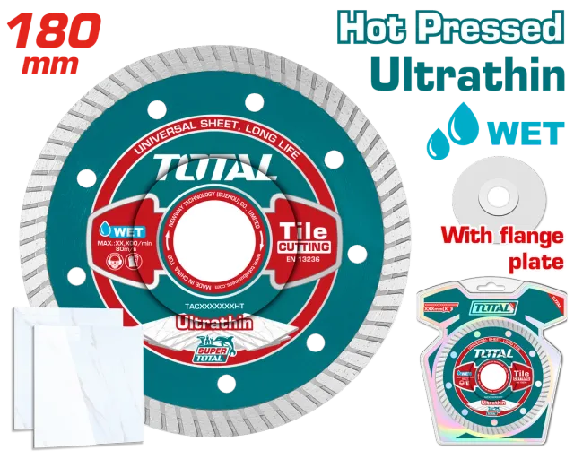Disku diamanti 180mm i hollë ultrathin TOTAL TAC2131801HT