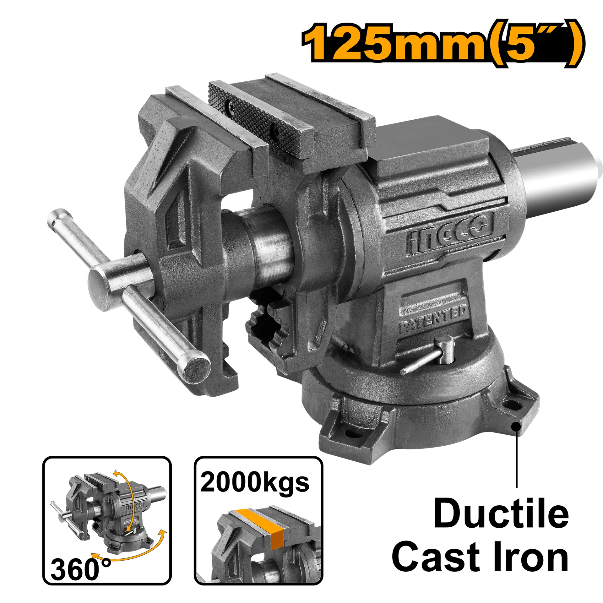 МЕНГЕМЕ ВРТЛИВО 125mm INGCO HBV085