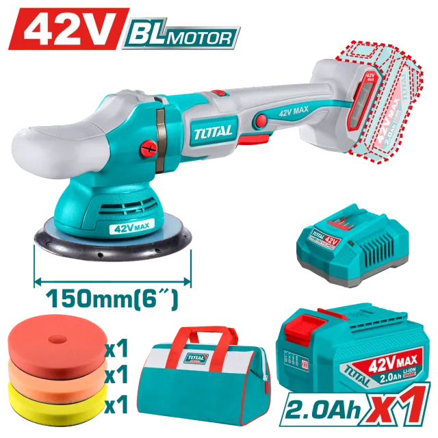 Bluese polituese baterie 42V 150mm 1×2.0Ah TOTAL TAPLI42151