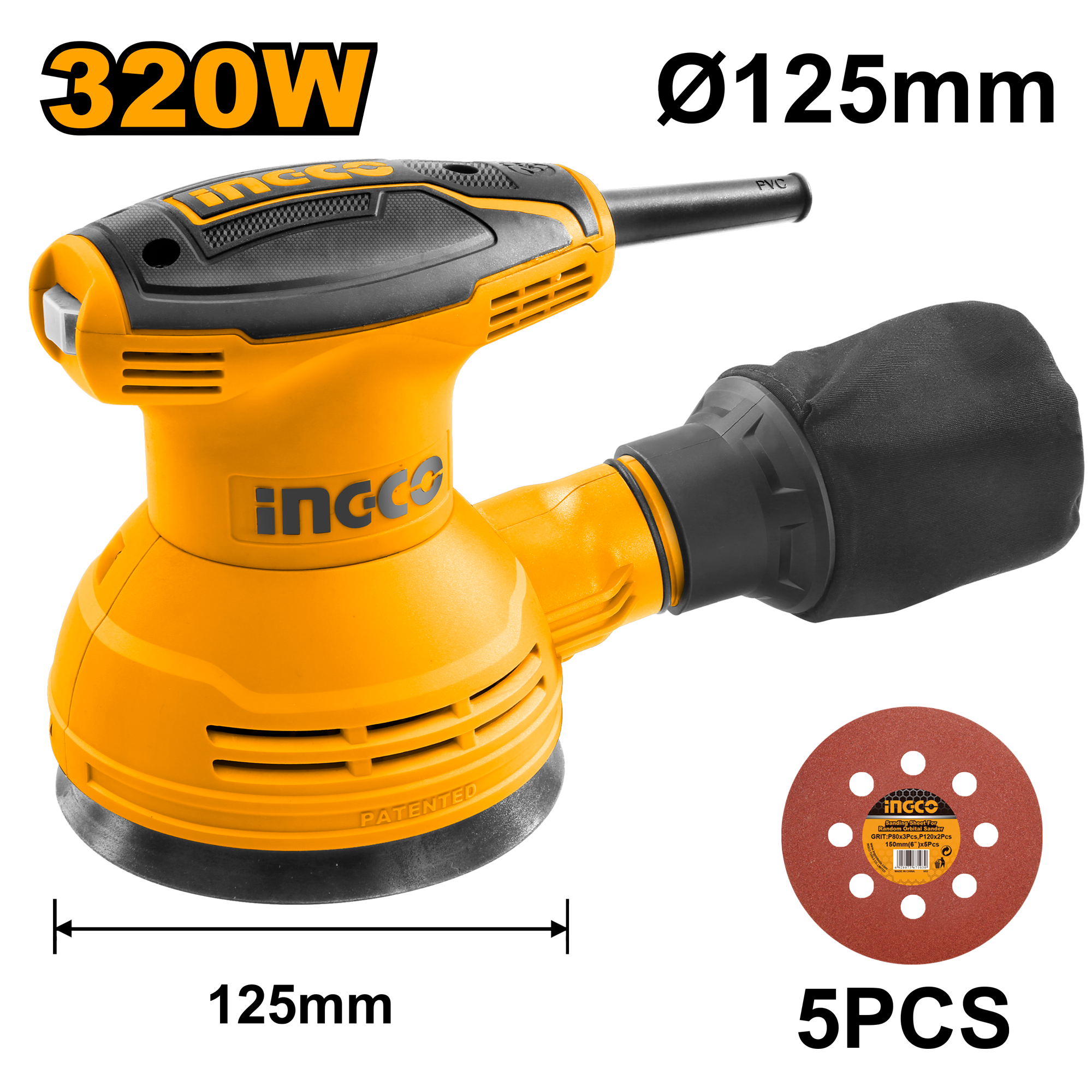 ПОДЛОГА ЗА ШМИРГЛА 125mm ЗА INGCO RS3208
