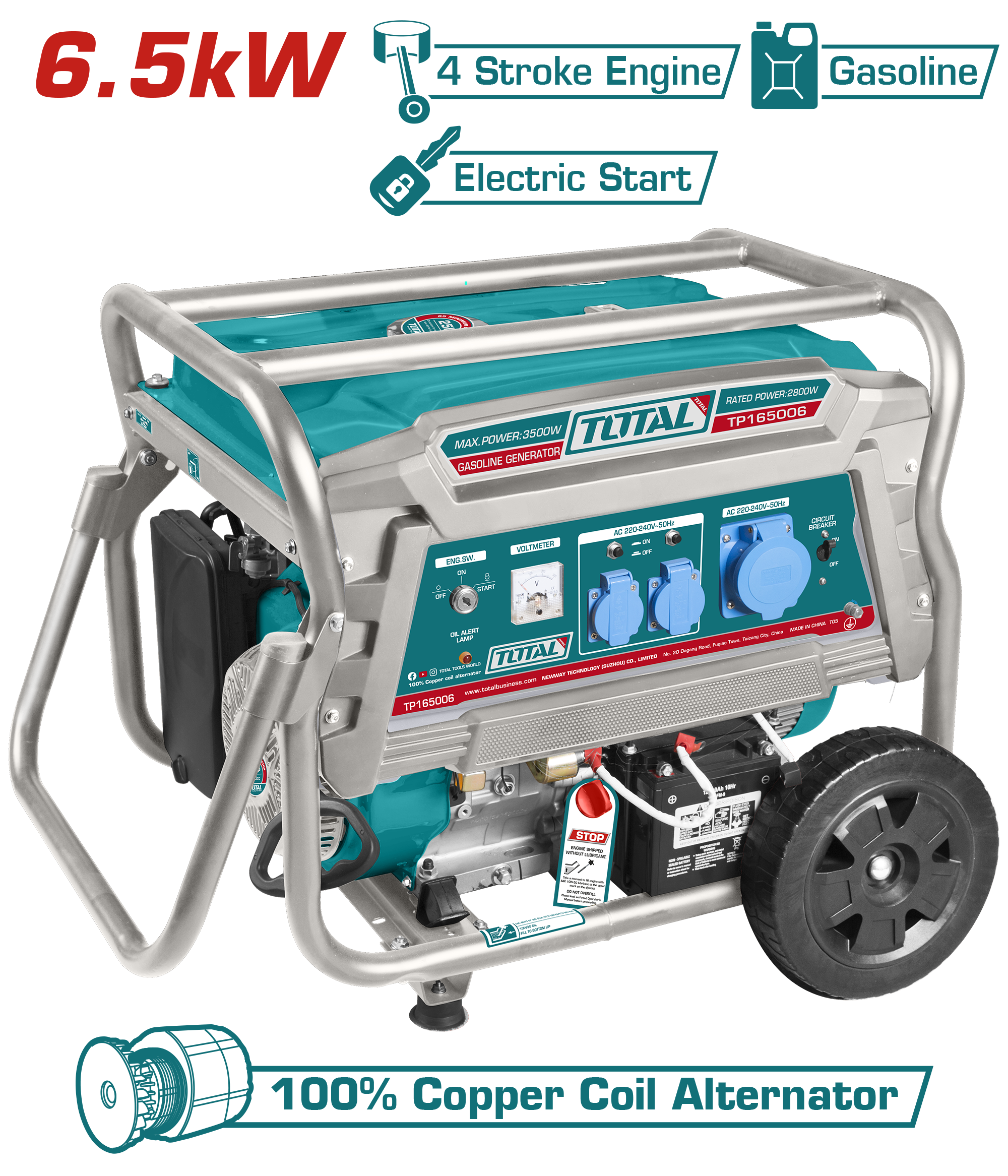 Agregat TOTAL 6500W TP165006