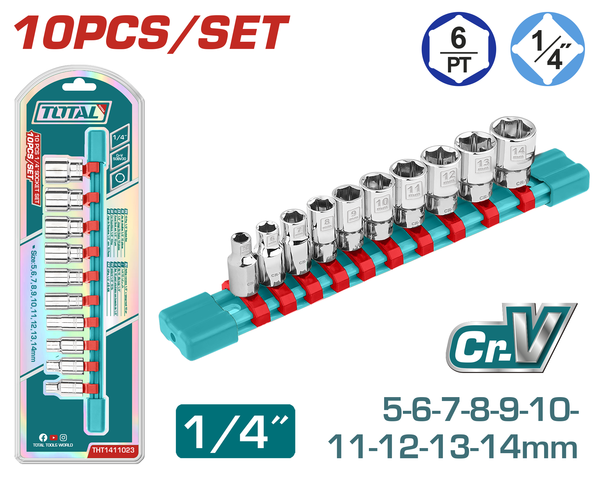 Çelesa patente set 10/1 1/4″ TOTAL THT1411023