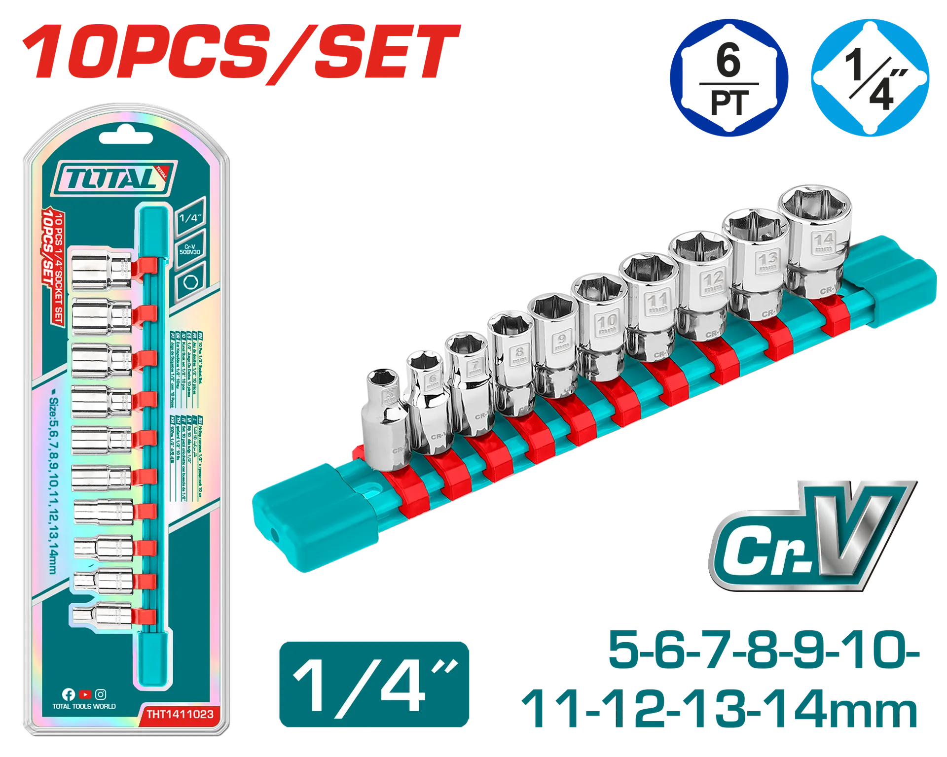 Çelesa patente set 10/1 1/4″ TOTAL THT1411023