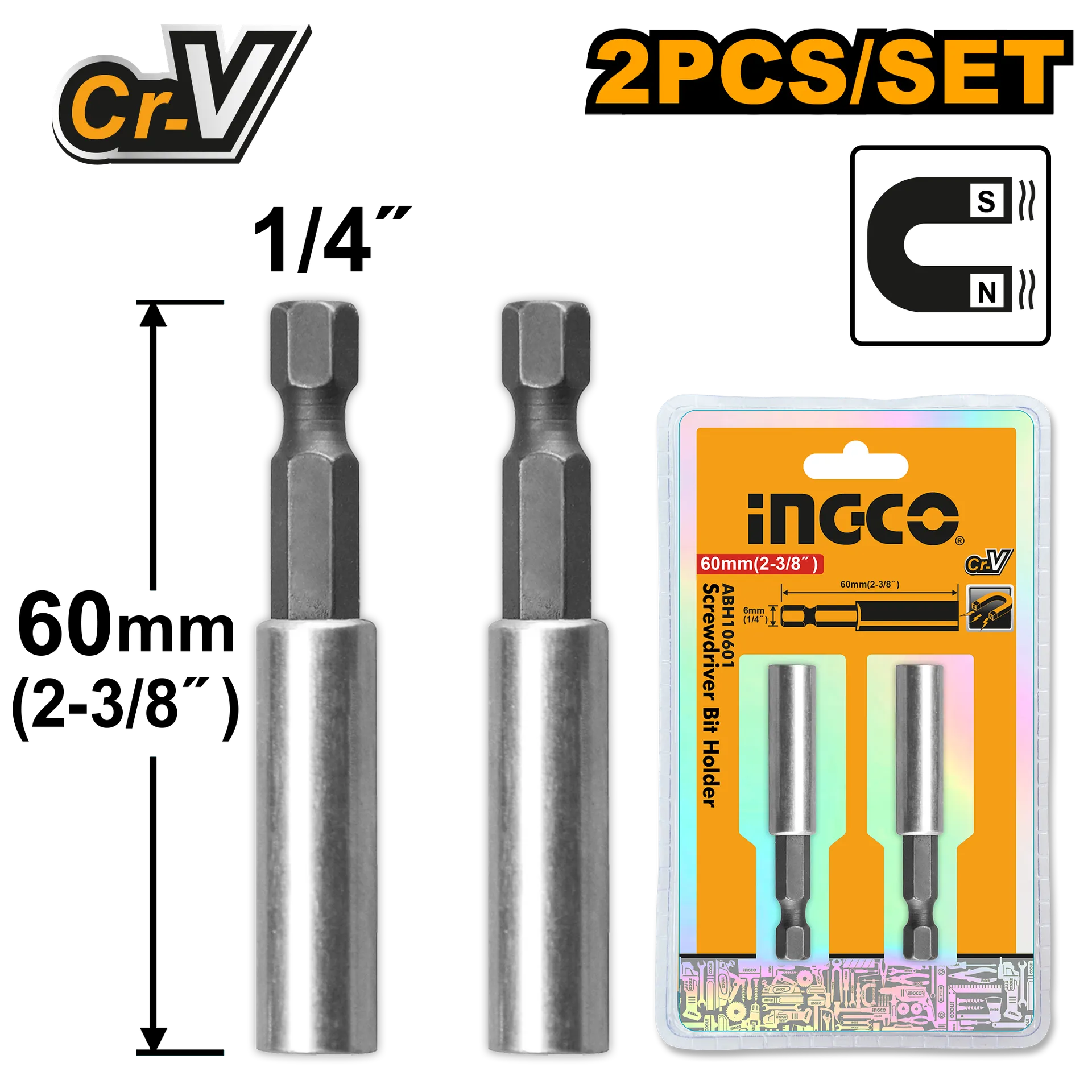 Adapter për bitë INGCO 2/1 set ABH10601