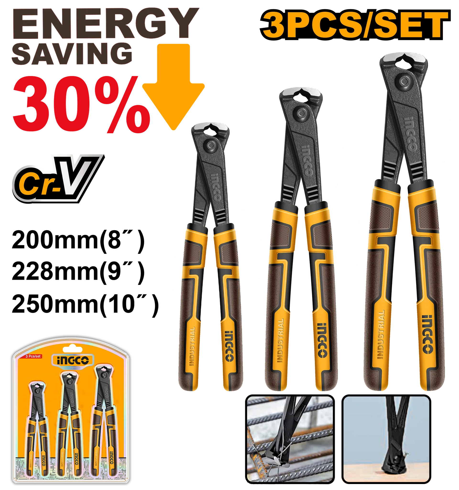 Set 3/1 armature pliers profi INGCO HRPS28318